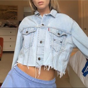 Cut Vintage Levis Denim Lightwash Jacket S